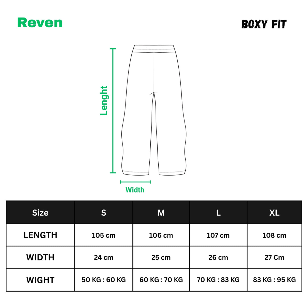 Size chart 2