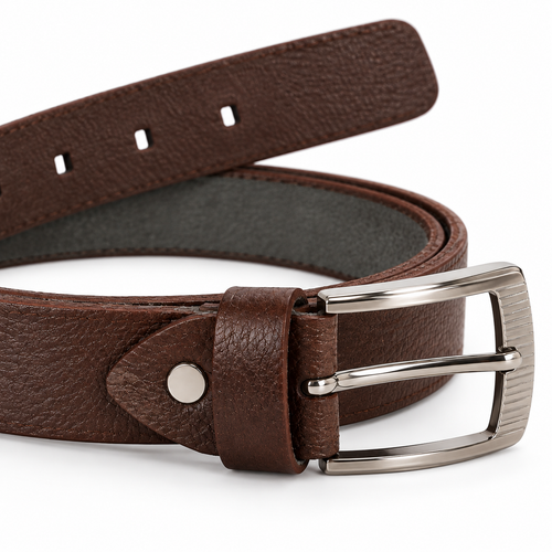 BROWN CLASSIC LEATHER BELT