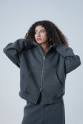 Gray Double Zipper