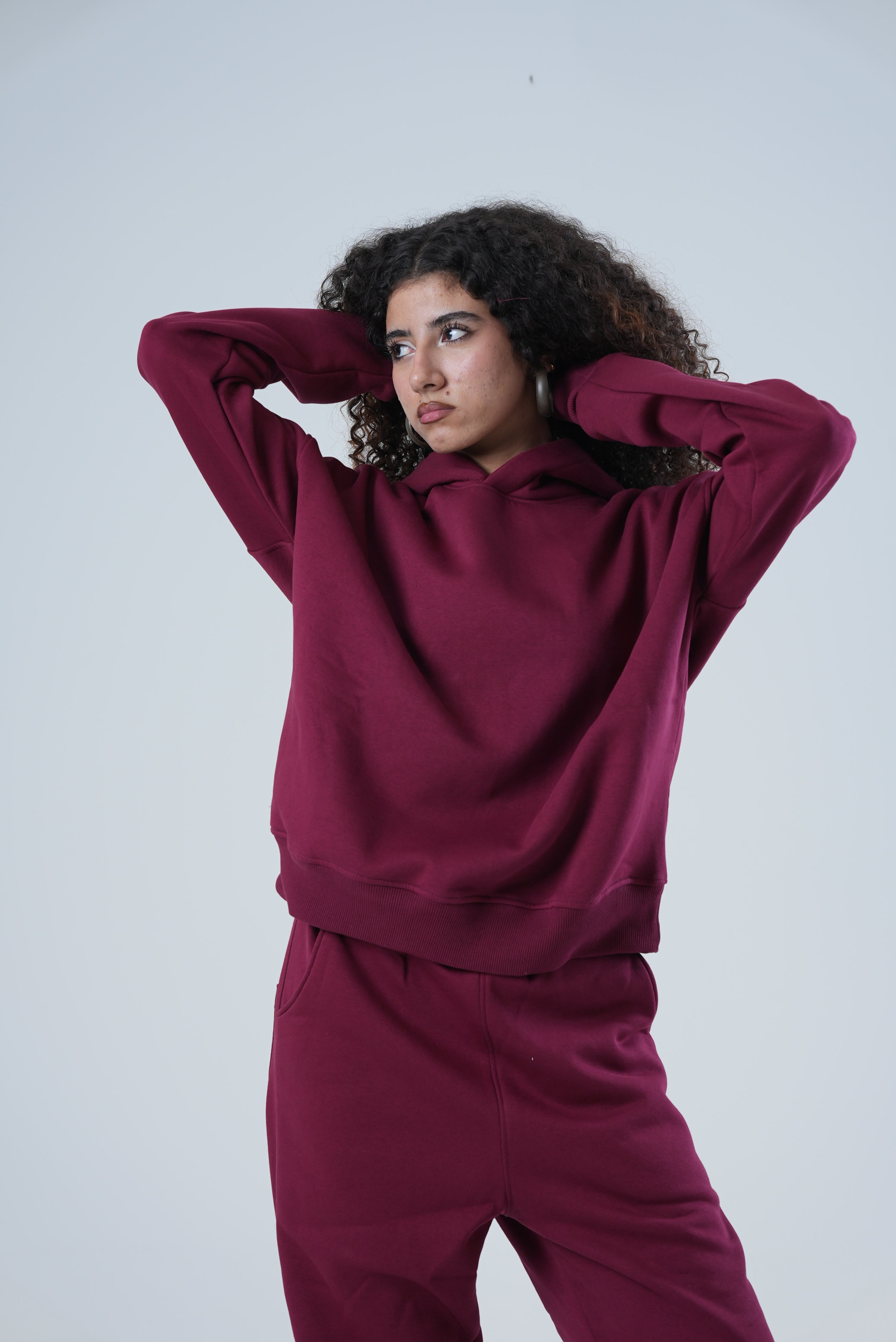 BURGUNDY BOXY FIT SET