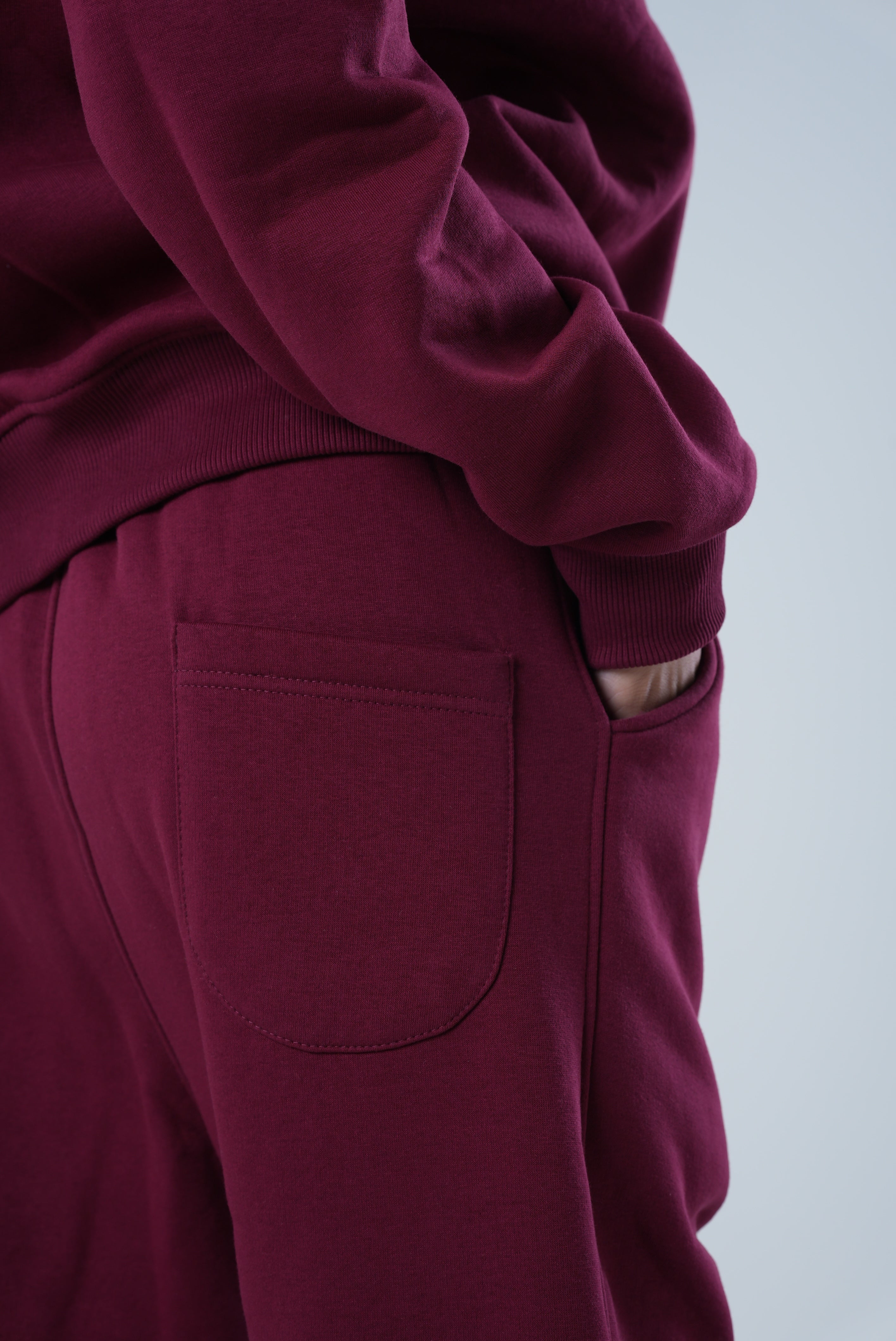 BURGUNDY BOXY FIT SET