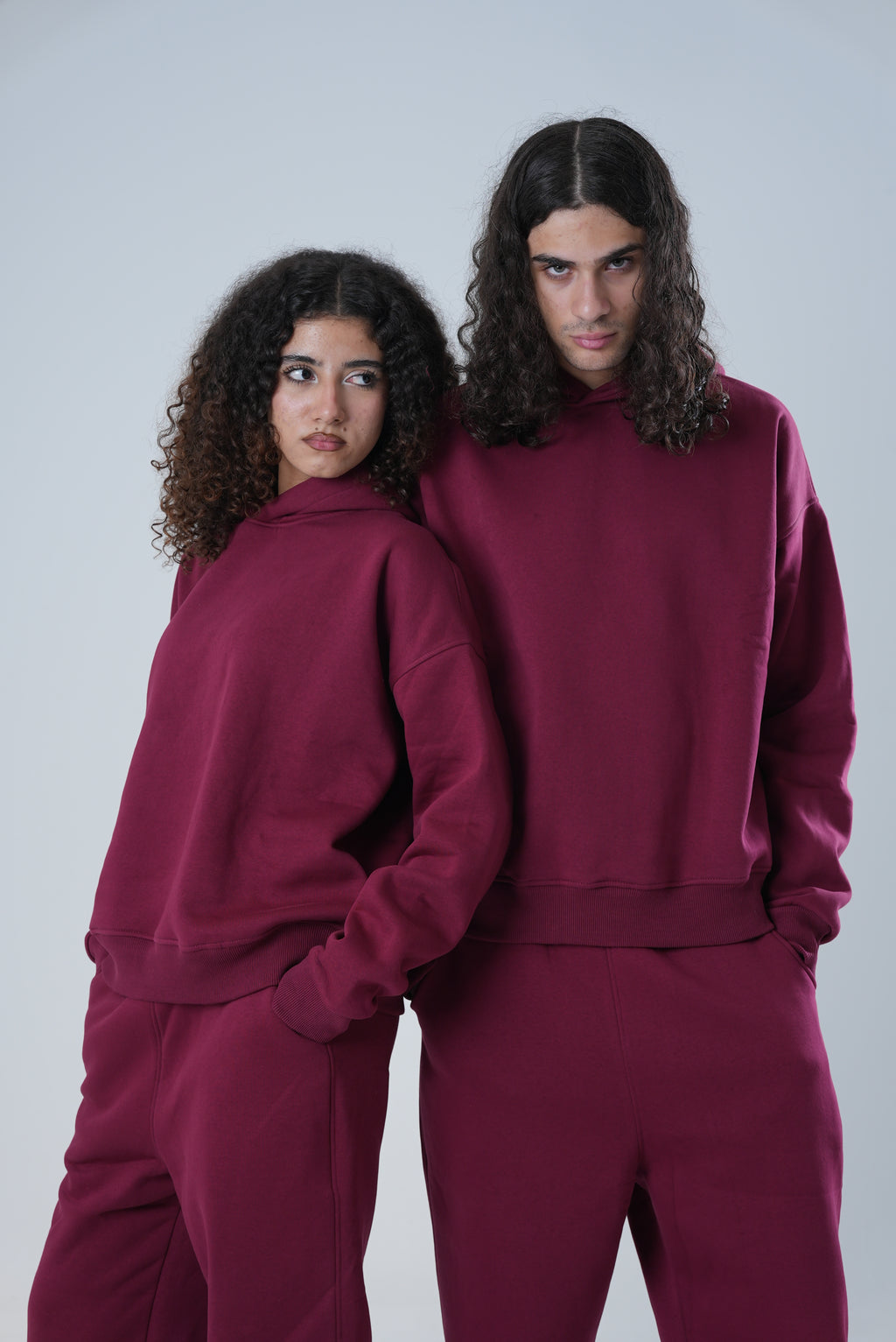 BURGUNDY BOXY FIT SET