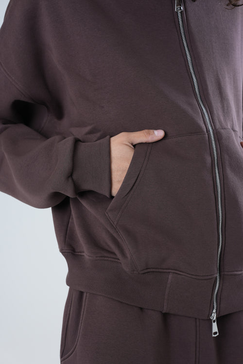 Brown Double Zipper