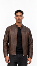 Brown Regular Leather Jacket