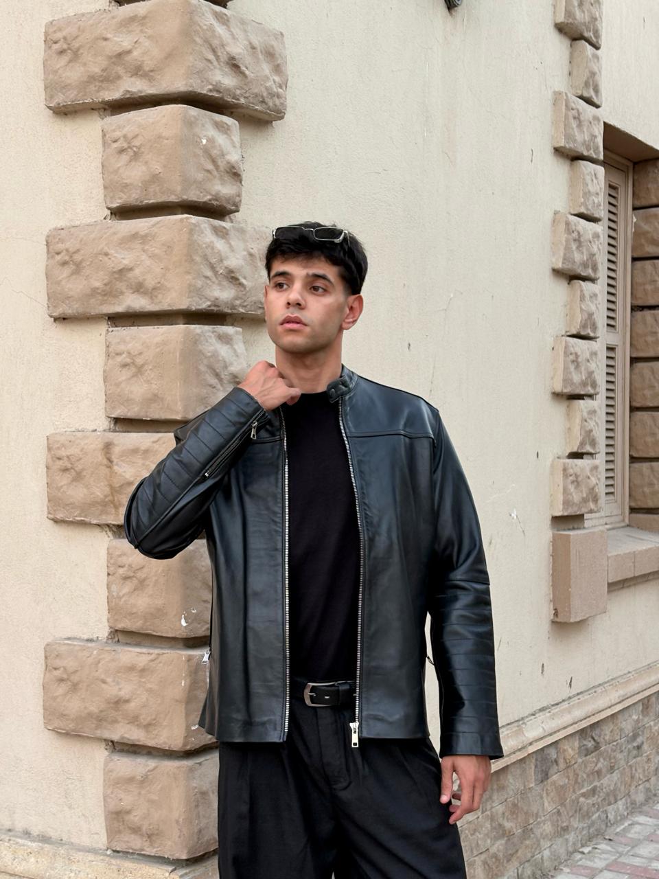 Black Regular Leather Jacket