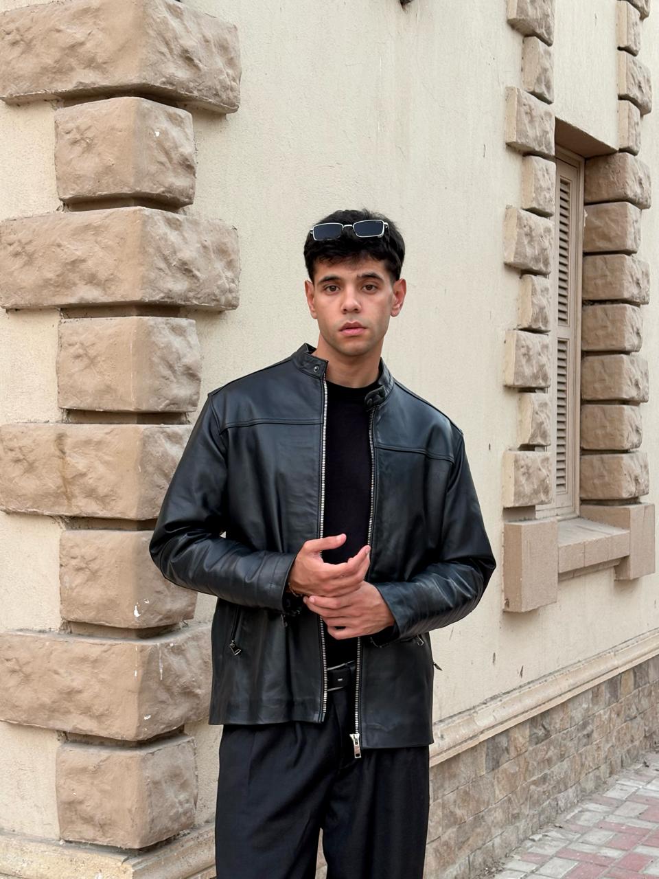 Black Regular Leather Jacket