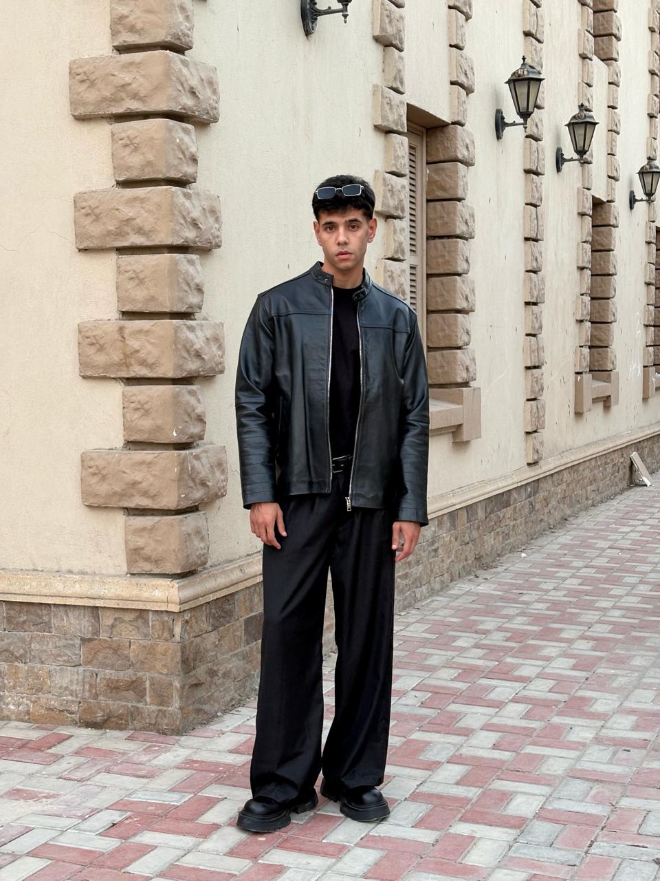 Black Regular Leather Jacket