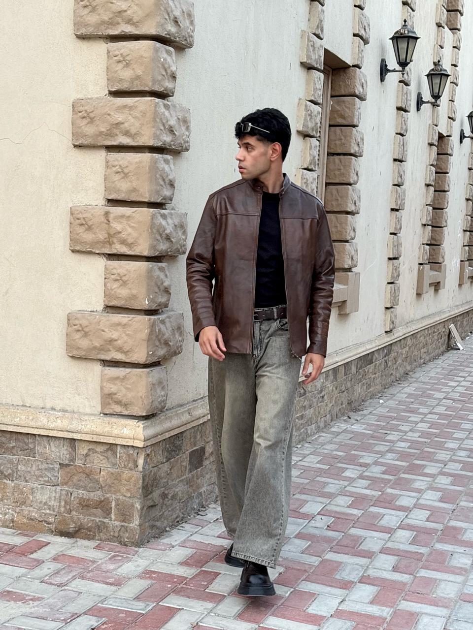 Brown Regular Leather Jacket