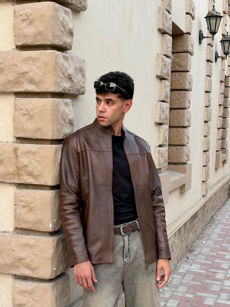 Brown Regular Leather Jacket