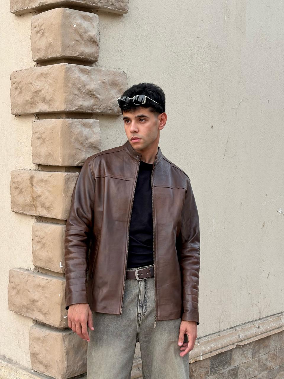 Brown Regular Leather Jacket
