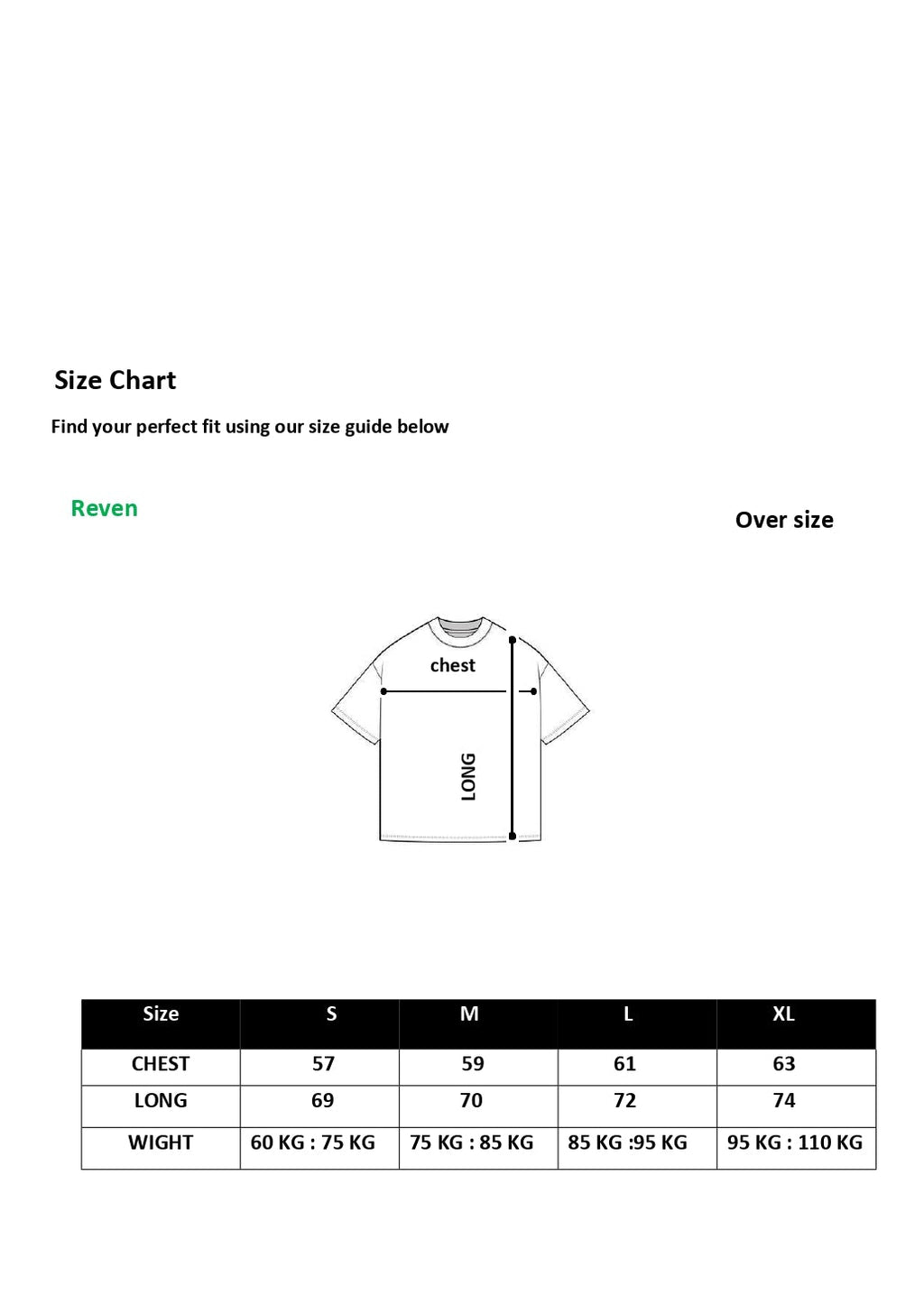 Over Size Fit T-Shirt White