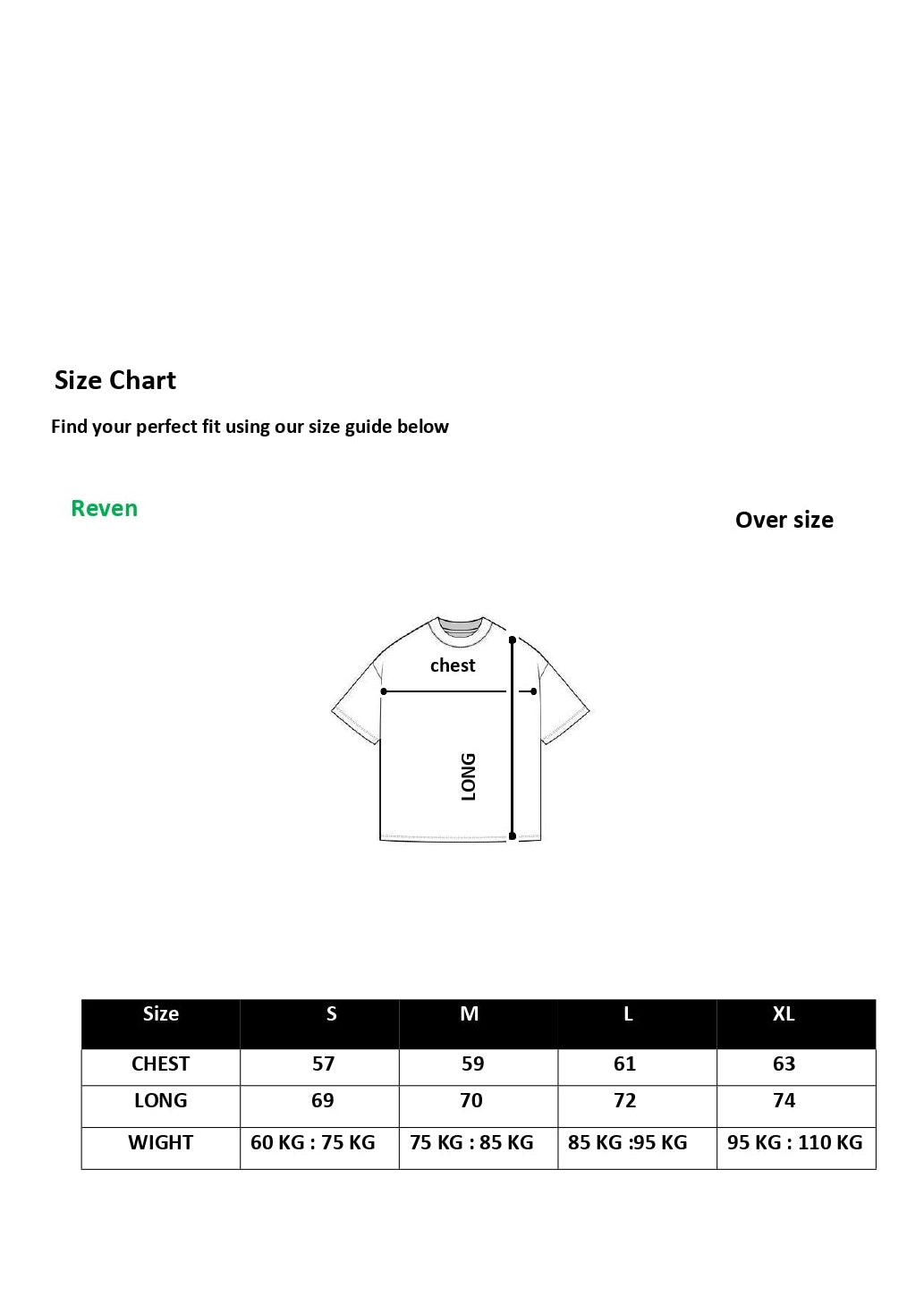 Over Size Fit T-Shirt White